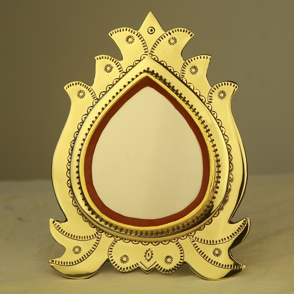 AKS6 (Lotus Back Stand) - Aranmula Kannadi (Aranmula Metal Mirror)